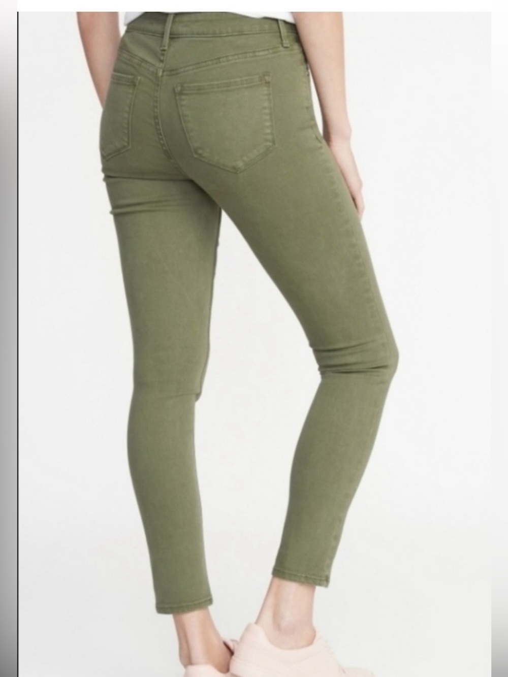 Old Navy Green Mid Rise Rockstar Skinny Jeans